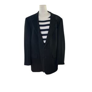 Vintage Stafford Camel Hair Blazer‎ 100% Camel Hair Black 48R USA Made Classic